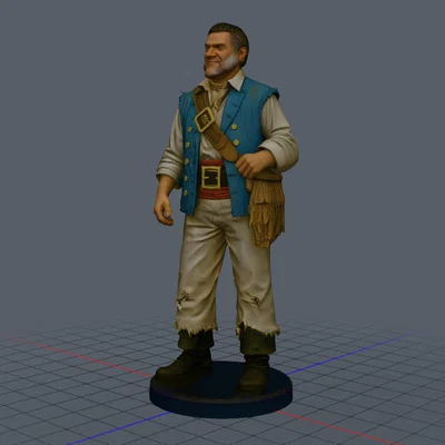 Mô hình 3D nhân vật Gibbs trong Cướp biển vùng Caribbean