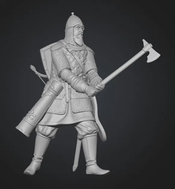 Mô hình Chiến binh Nga thế kỷ XIV (Russian Warrior) - Image 1