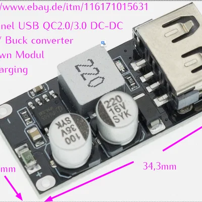 Prusa XL - Cổng cấp nguồn USB ngoài - Nắp đậy PSU