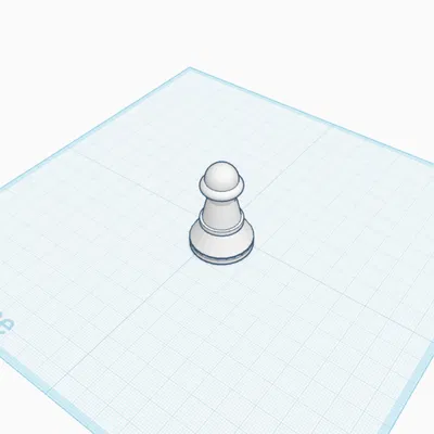 Mô hình quân cờ Tốt (Pawn) in 3D không cần support