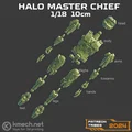 Mô hình Halo Master Chief 1/18 khớp nối linh hoạt in 3D - Thumbnail 2