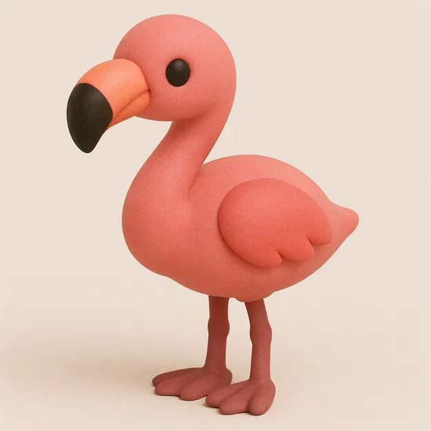 Mô hình chim hồng hạc Cute lil' Flamingo 3D in siêu xinh - Image 1