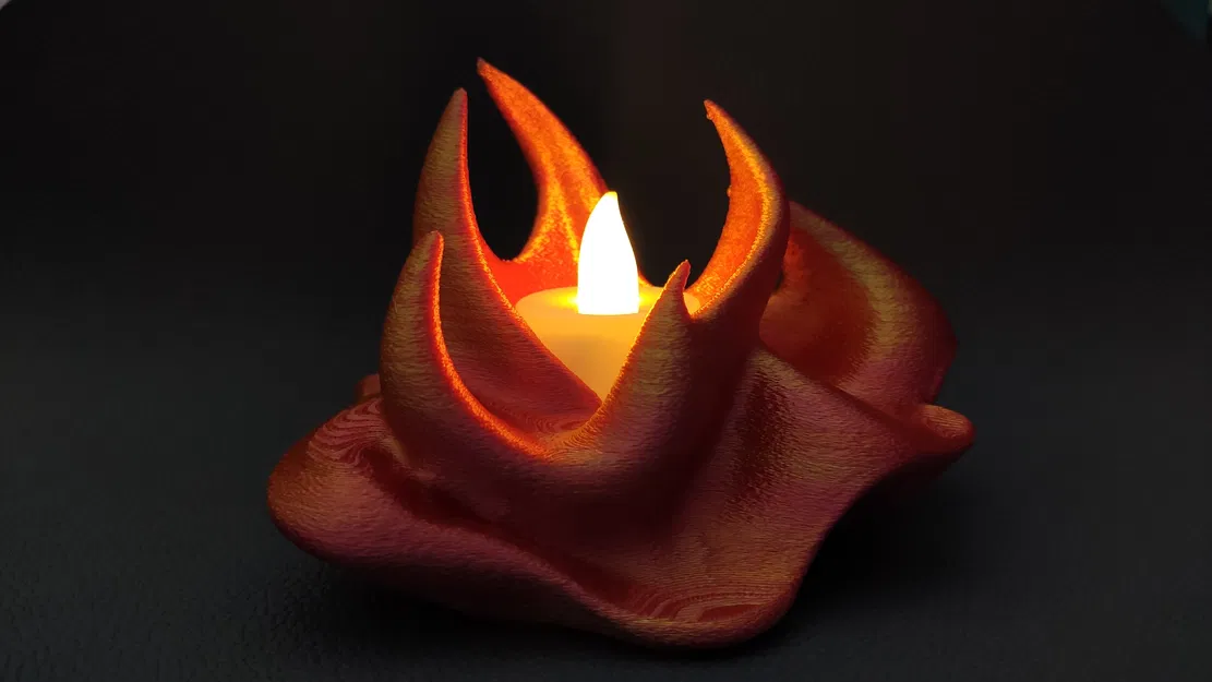 Fire - Đế nến LED hình ngọn lửa - Không cần support - Image 3