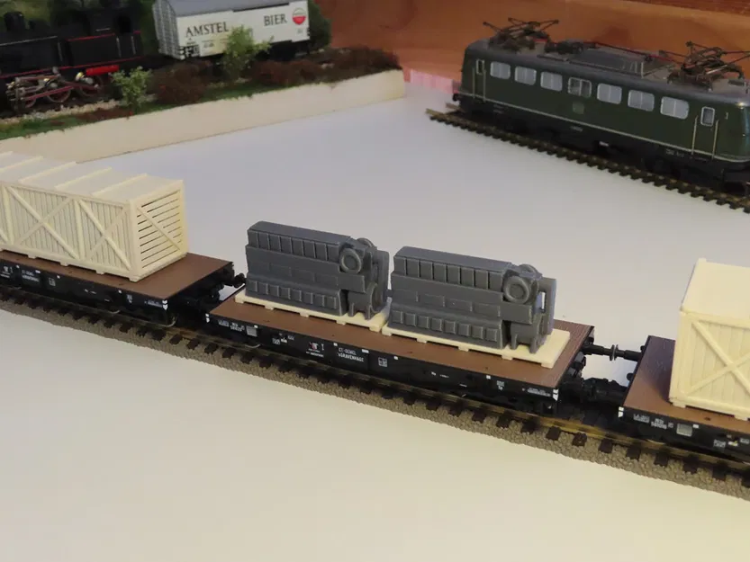 Mô hình hàng hóa tải trọng nặng tỉ lệ 1:87 H0 cho toa xe phẳng UIC loại S - Image 9