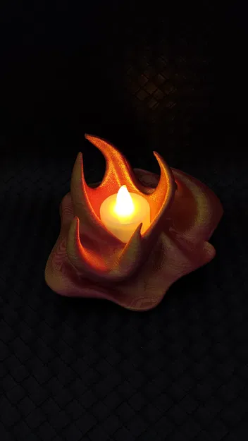 Fire - Đế nến LED hình ngọn lửa - Không cần support - Image 8