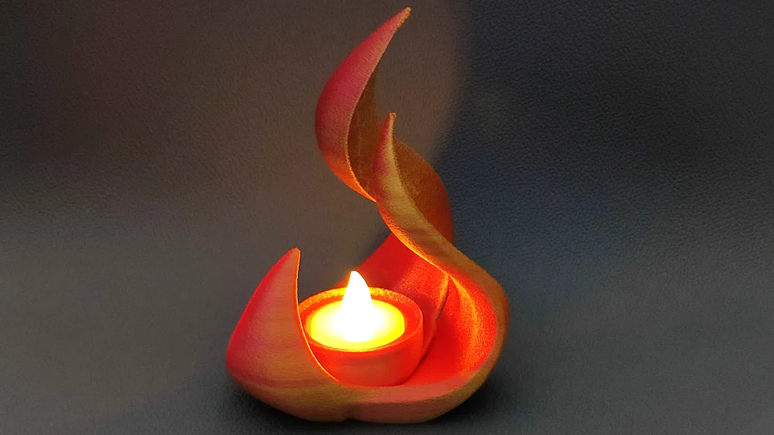 Wild Flame - Đế cắm nến LED hình ngọn lửa - không cần support - Image 7