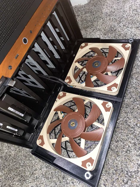 Ngàm gắn quạt trước Noctua A12x15 tối ưu luồng khí cho Jonsbo N6 - Image 4