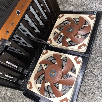 Ngàm gắn quạt trước Noctua A12x15 tối ưu luồng khí cho Jonsbo N6