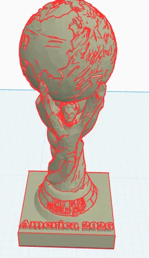 Mô hình cúp vô địch World Cup 2026 tại Mỹ để in 3D đẹp mắt - Image 1