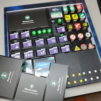 Giải pháp lưu trữ / khay đựng (insert) cho boardgame Stationfall