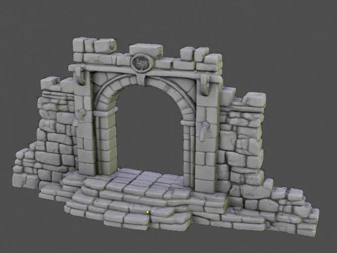 Mô hình cổng thành 3D (Wall Portal) in không cần support cho Wargame - Image 1