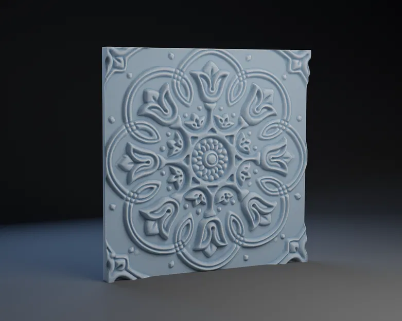 Gạch Trang Trí Nghệ Thuật Phong Cách Tây Ban Nha - File In 3D - Image 1