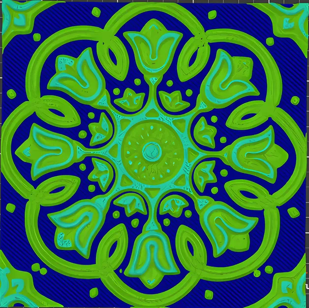 Gạch Trang Trí Nghệ Thuật Phong Cách Tây Ban Nha - File In 3D - Image 2