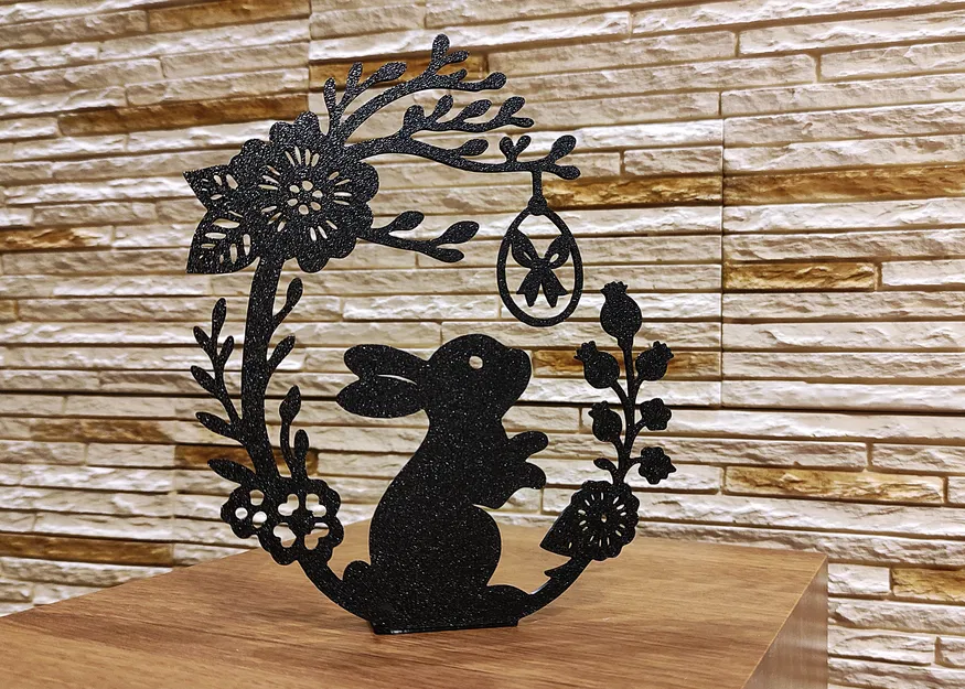 Mô hình trang trí 3D Phục sinh – Chú thỏ và trứng Phục sinh - Image 1