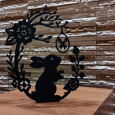 Mô hình trang trí 3D Phục sinh – Chú thỏ và trứng Phục sinh