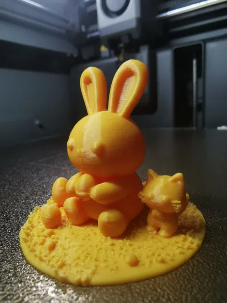 Mô hình in 3D thỏ và mèo đáng yêu trang trí bàn làm việc - Image 1