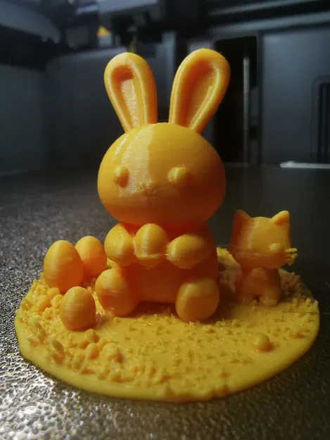 Mô hình in 3D thỏ và mèo đáng yêu trang trí bàn làm việc - Image 2