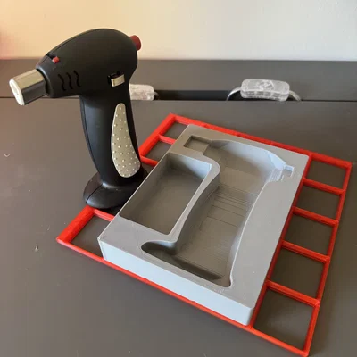 Khay đựng đèn khò bếp Gridfinity 4x3 - Sắp xếp góc bếp ngăn nắp