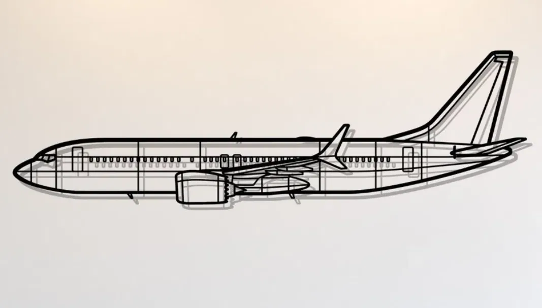 Mô hình trang trí tường máy bay Boeing 737 (Wall Art) độc đáo - Image 1