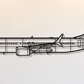 Mô hình trang trí tường máy bay Boeing 737 (Wall Art) độc đáo - Thumbnail 1