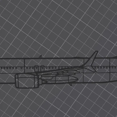 Mô hình trang trí tường máy bay Boeing 737 (Wall Art) độc đáo