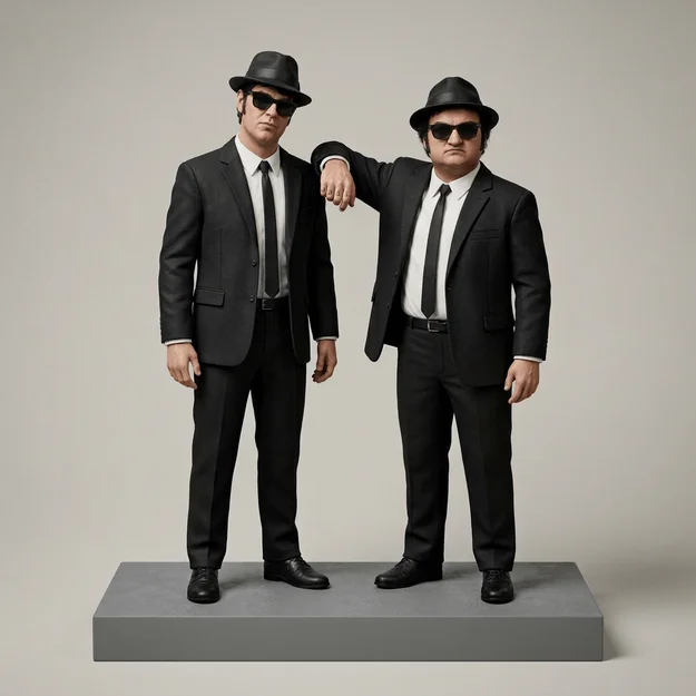 Mô hình 3D The Blues Brothers 1980 cực chất cho người hâm mộ - Image 1