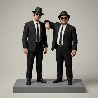 Mô hình 3D The Blues Brothers 1980 cực chất cho người hâm mộ