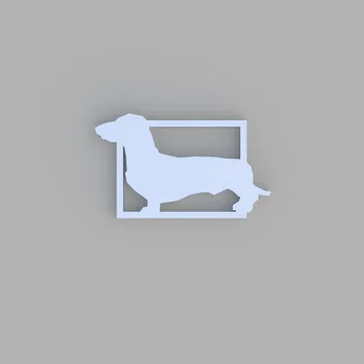 Mô hình trang trí chú chó Dachshund hình học - Ý tưởng quà tặng độc đáo
