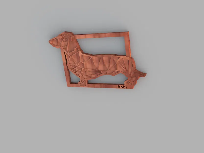 Mô hình trang trí chú chó Dachshund hình học - Ý tưởng quà tặng độc đáo - Image 4