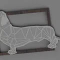 Mô hình trang trí chú chó Dachshund hình học - Ý tưởng quà tặng độc đáo - Thumbnail 7
