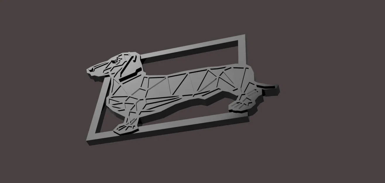 Mô hình trang trí chú chó Dachshund hình học - Ý tưởng quà tặng độc đáo - Image 8