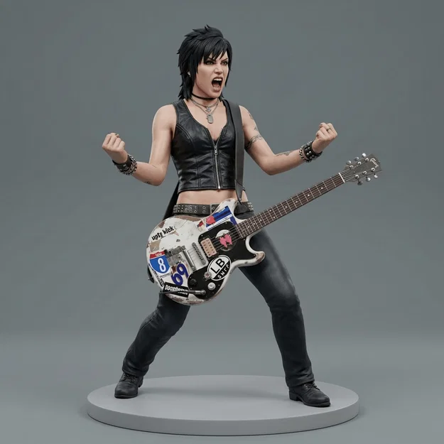Mô hình 3D Joan Jett - Tượng nhân vật Rock huyền thoại chất lượng cao - Image 1
