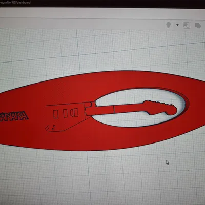 Mô hình 3D guitar ván lướt sóng Masayoshi Takanaka độc đáo