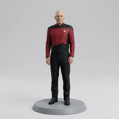 Mô hình 3D Thuyền trưởng Jean-Luc Picard - Star Trek (1987)