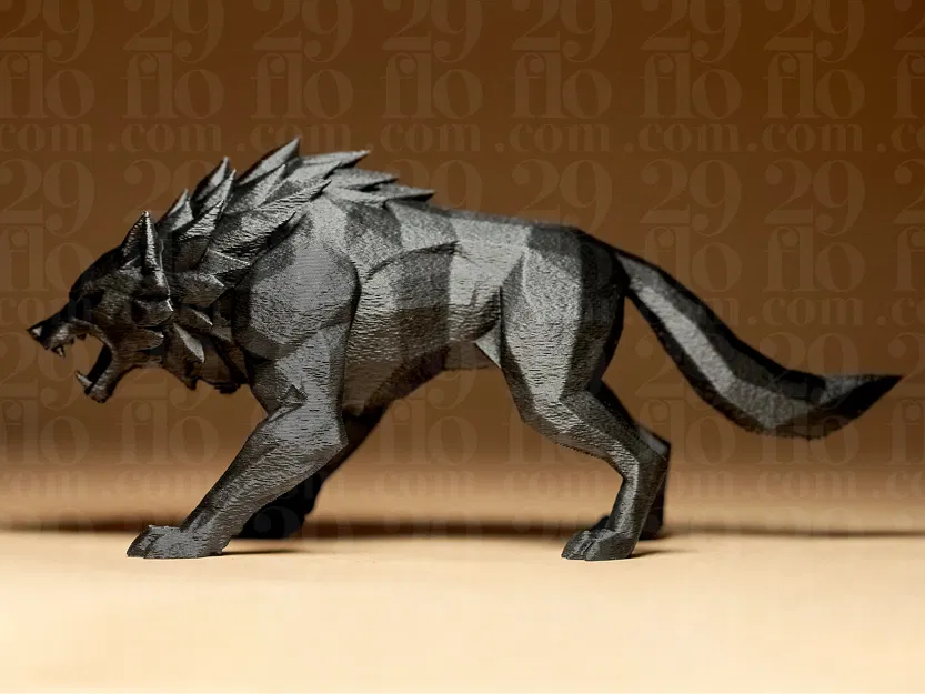 Mô hình Sói Hình Học (Geometric Wolf Figurine) - Image 2