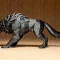 Mô hình Sói Hình Học (Geometric Wolf Figurine) - Thumbnail 2