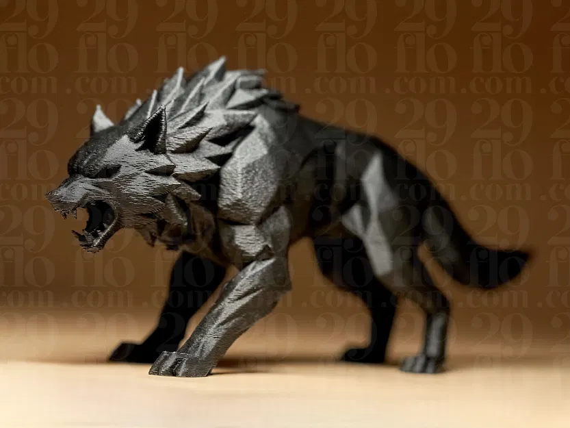 Mô hình Sói Hình Học (Geometric Wolf Figurine) - Image 3