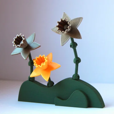 Mô hình hoa thủy tiên (Daffodil) với khớp cầu linh hoạt