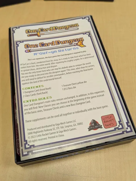 Khay Đựng và Bàn Chơi cho One Card Dungeon - Image 7