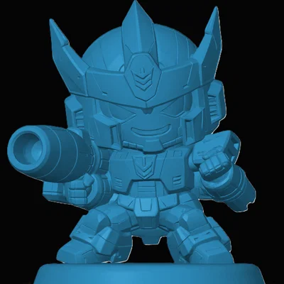 Mô hình 3D Galvatron phiên bản Chibi - Decor bàn làm việc cực chất
