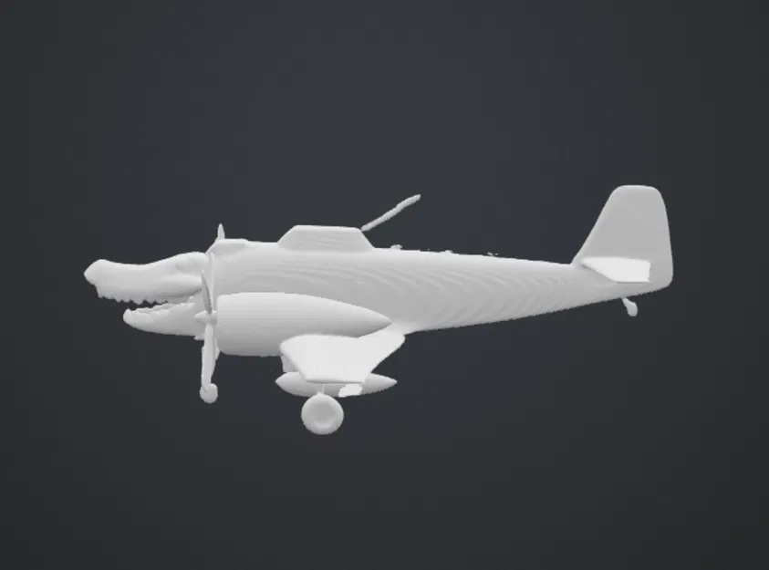 Mô hình 3D độc đáo máy bay cá sấu Bombardiro Crocodilo - Image 3