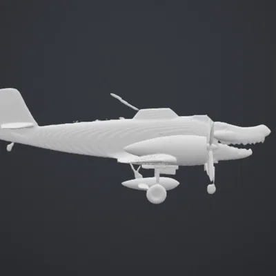 Mô hình 3D độc đáo máy bay cá sấu Bombardiro Crocodilo