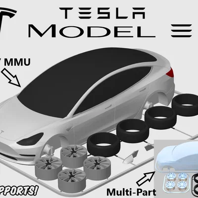Mô hình Tesla Model 3 Kit Card (tỷ lệ 1:24)