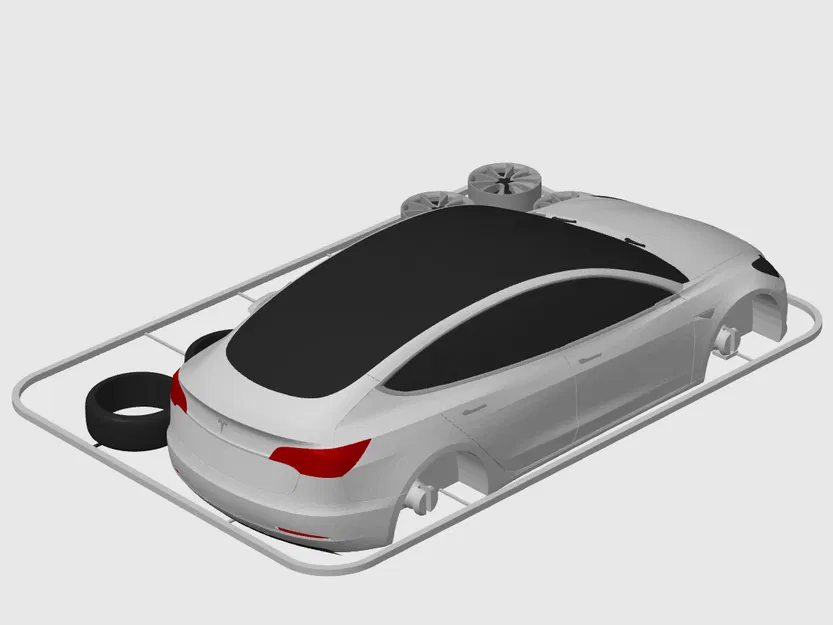 Mô hình Tesla Model 3 Kit Card (tỷ lệ 1:24) - Image 5