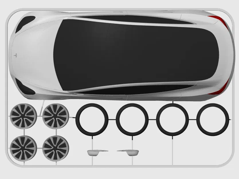 Mô hình Tesla Model 3 Kit Card (tỷ lệ 1:24) - Image 9