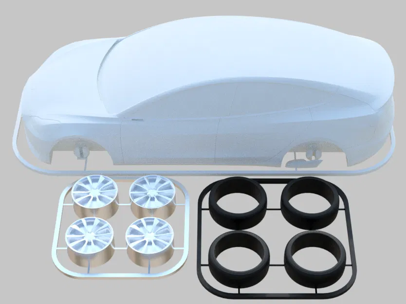 Mô hình Tesla Model 3 Kit Card (tỷ lệ 1:24) - Image 10
