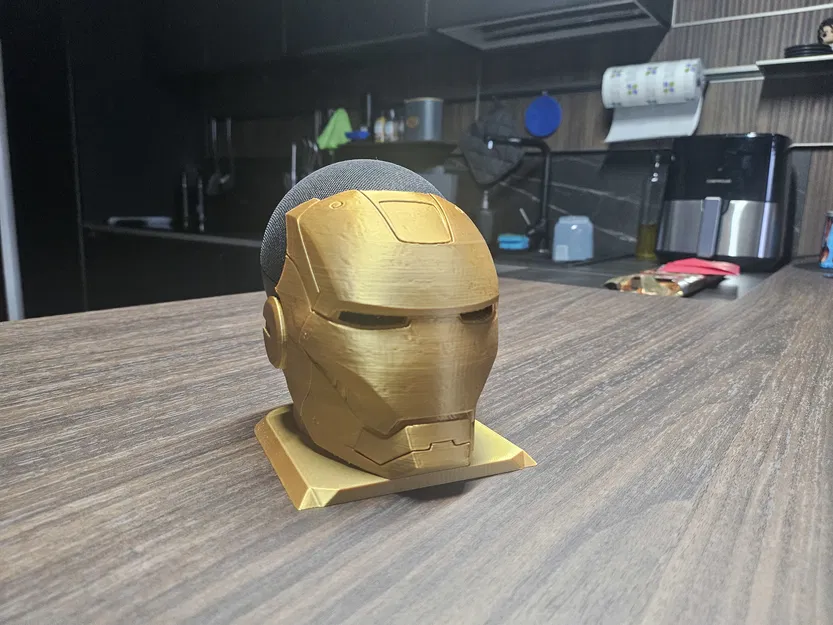 Đế giữ loa thông minh hình mặt nạ Iron Man độc đáo cho Alexa Echo Dot - Image 2