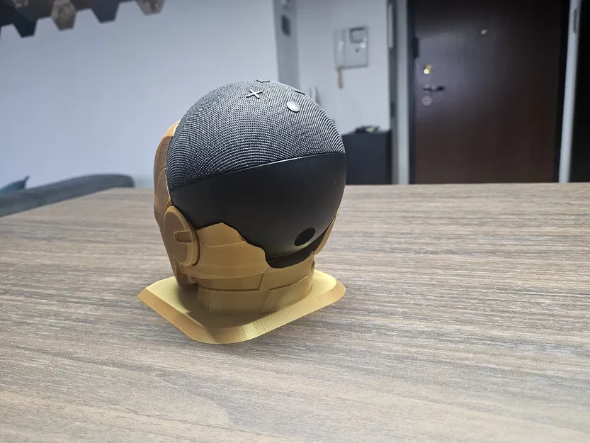 Đế giữ loa thông minh hình mặt nạ Iron Man độc đáo cho Alexa Echo Dot - Image 3