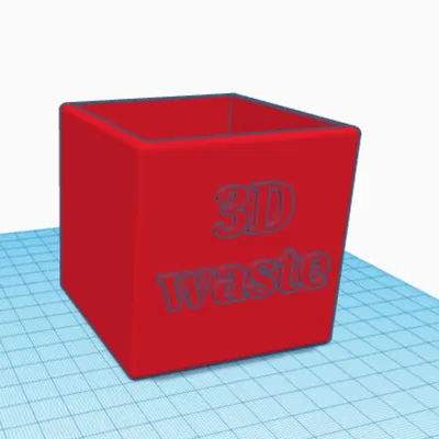 Thùng rác để bàn mini cho góc in 3D gọn gàng