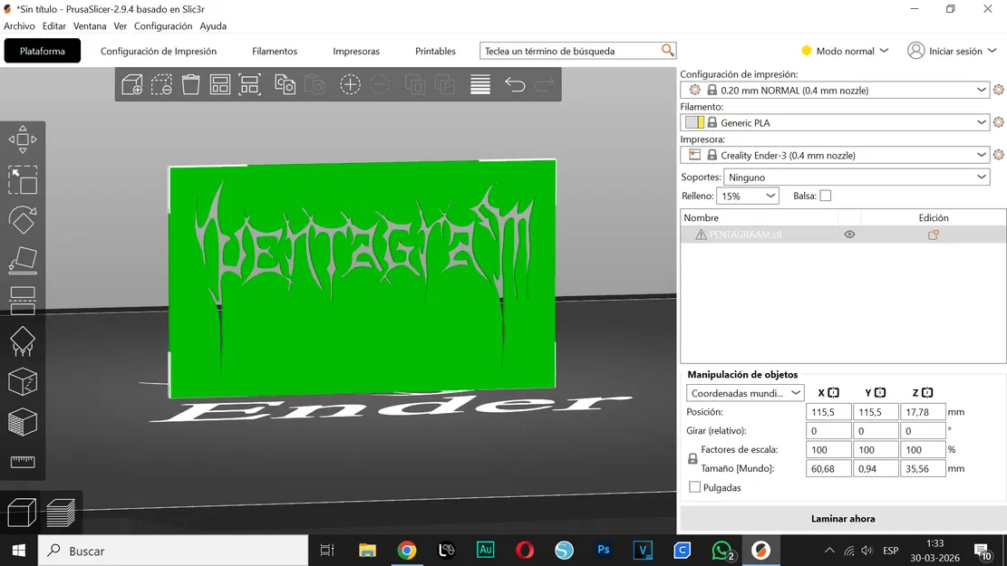 Khuôn phun sơn Stencil logo ban nhạc PENTAGRAM in 3D - Image 1